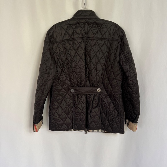 BURBERRY BRIT Quilted Jacket Nova Check Lining Black Size L - Picture 5 of 16